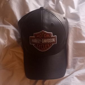 Officially licensed black leather adjustable hat